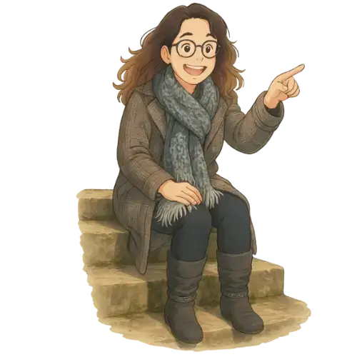 L'avatar d'Audrey Haberland pointant du doigts un élément