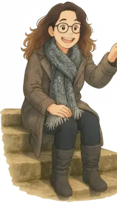 L'avatar d'Audrey Haberland pointant du doigts un élément